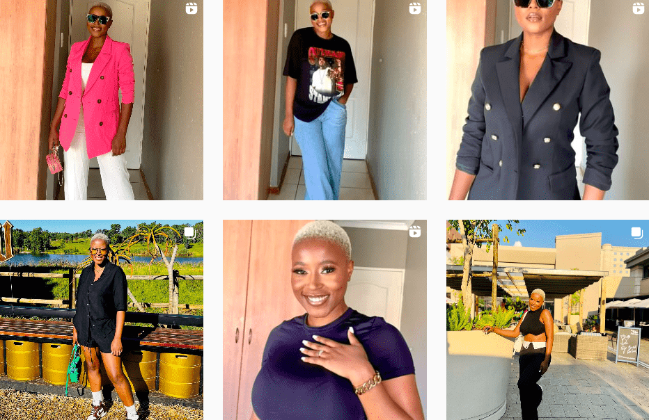 Nokuthaba Tshuma fashion posts on Instagram