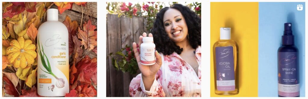 Nora Ross | Natural hair products with herbal supplements | Beauty Brands on Afluencer