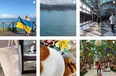 Olesya Demelko adventure and travel IG posts