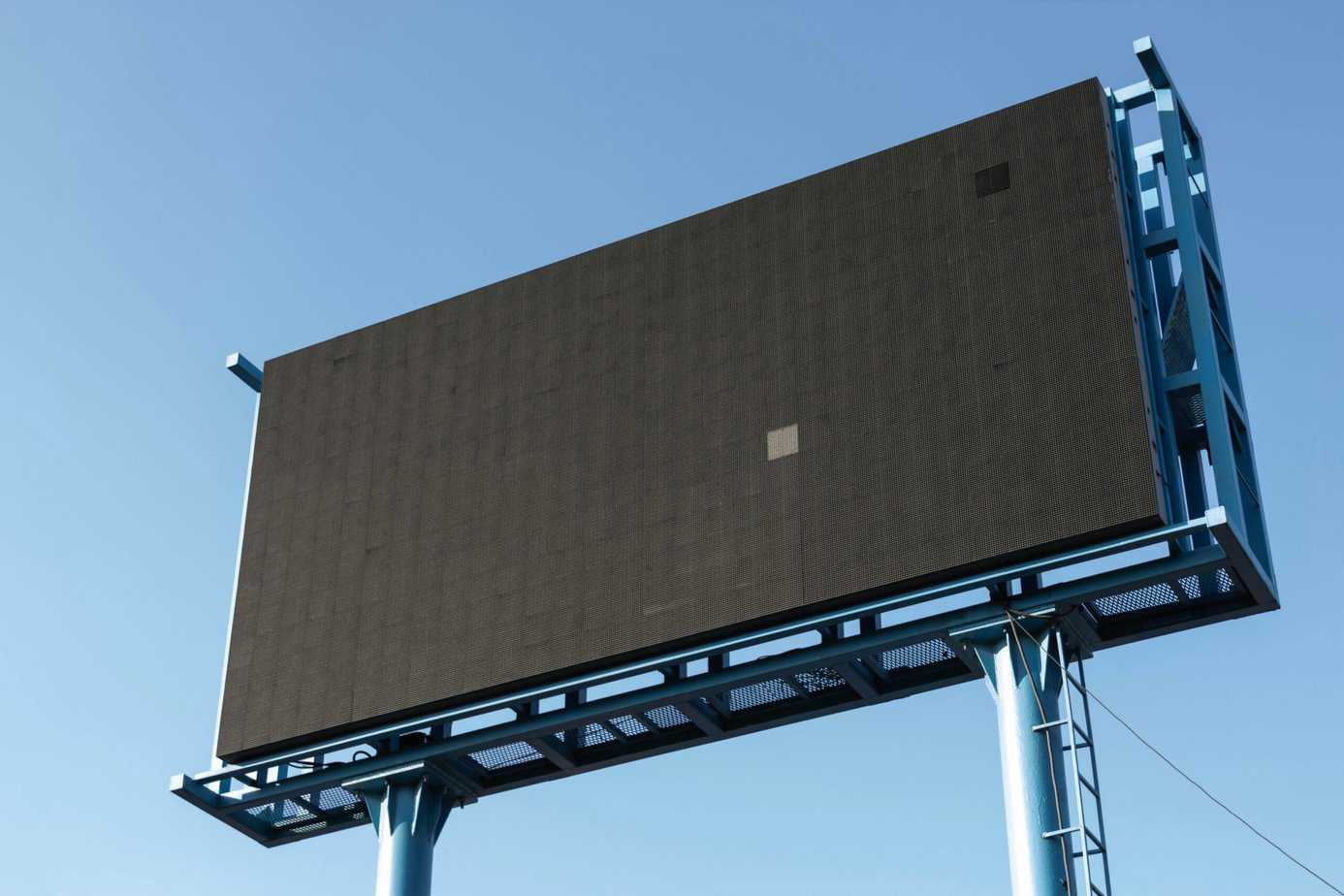 Blank advertising billboard