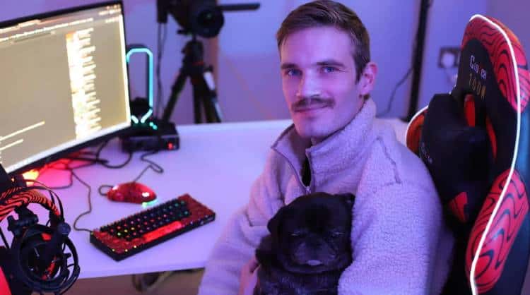 PewDiePie and Edgar Allan Pug | Setup for Gaming Live Stream