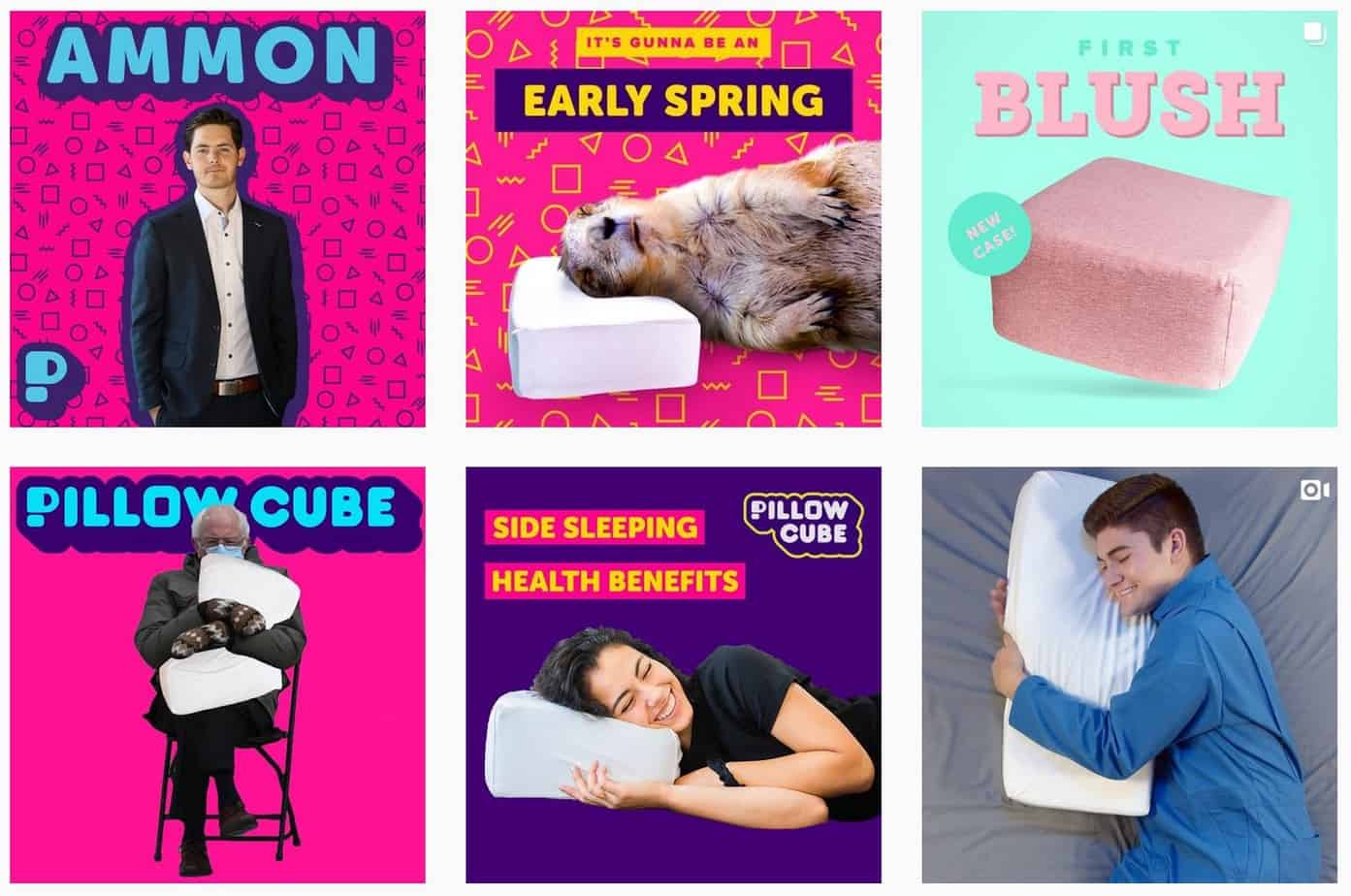 Pillow Cube | Instagram posts promoting comfort