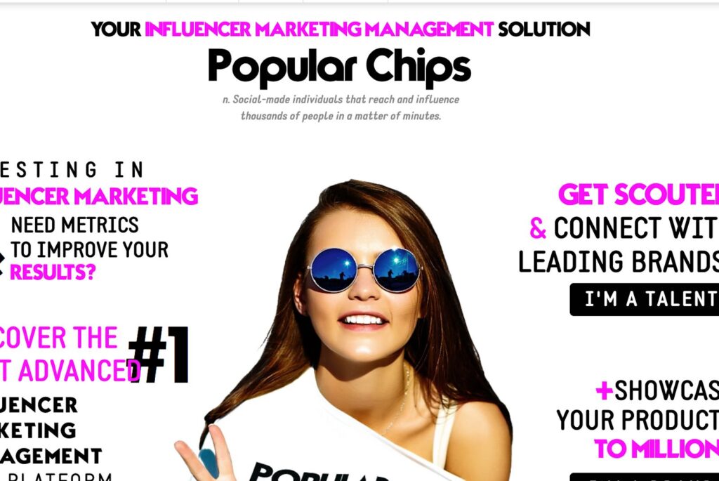 Popular Chips website | influencer marketing platforms