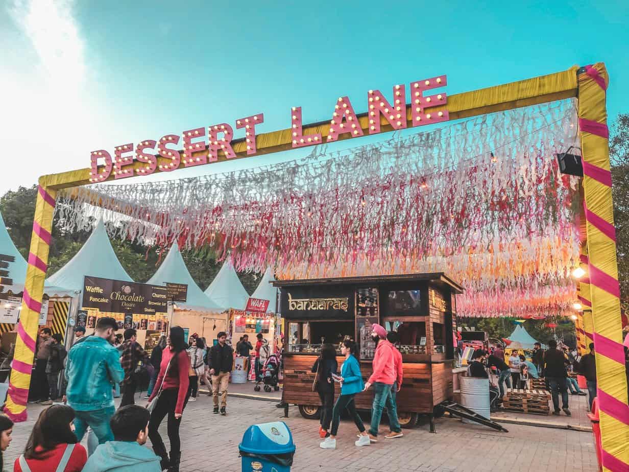 Dessert lane section at a food festival