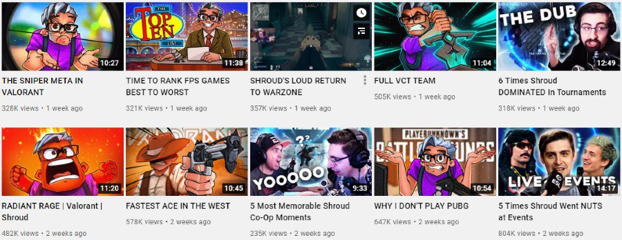 Shroud | YouTube Video Gallery