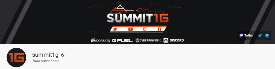 Summit1g | Youtube Gaming Channel Banner | Influencers Featured on Afluencer