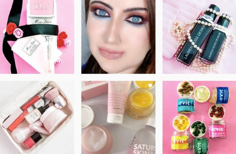 Susan Go promotes beauty products on Instagram
