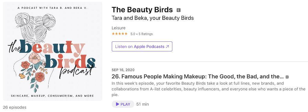 Tara and Beka - The Beauty Birds Podcasting Channel