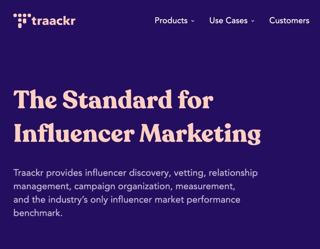 Traackr  Standard for Influencer Marketing