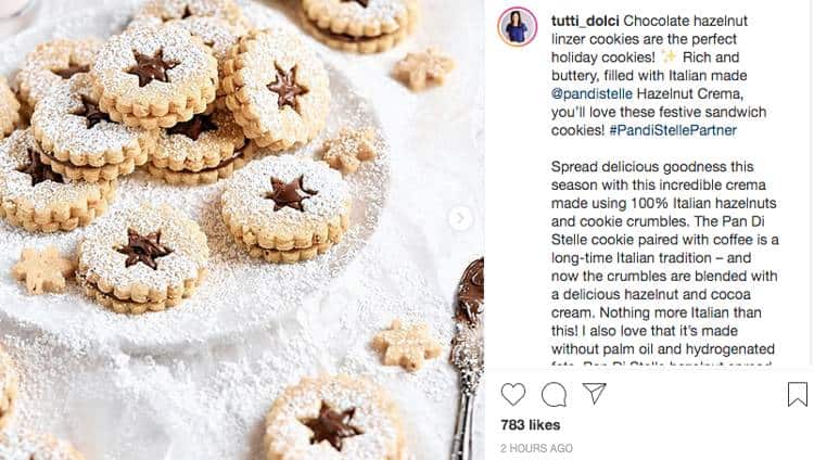 Tutti Dolci Instagram | Holiday cookies | Food blogger influencers on Afluencer
