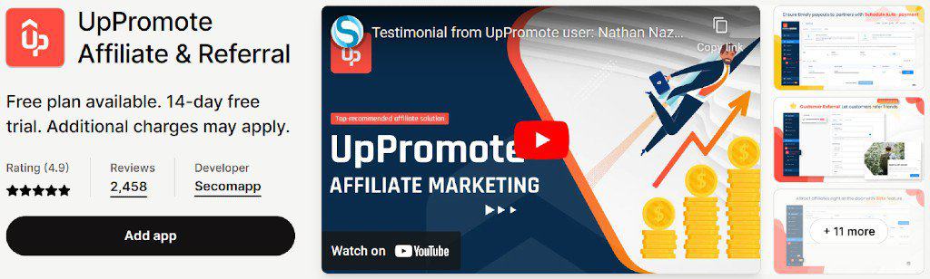UpPromote - Affiliate and referral tracking management app | Promoting affiliate programs