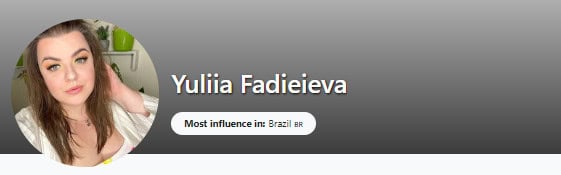 Top Beauty Influencers: Yuliia Fadieieva