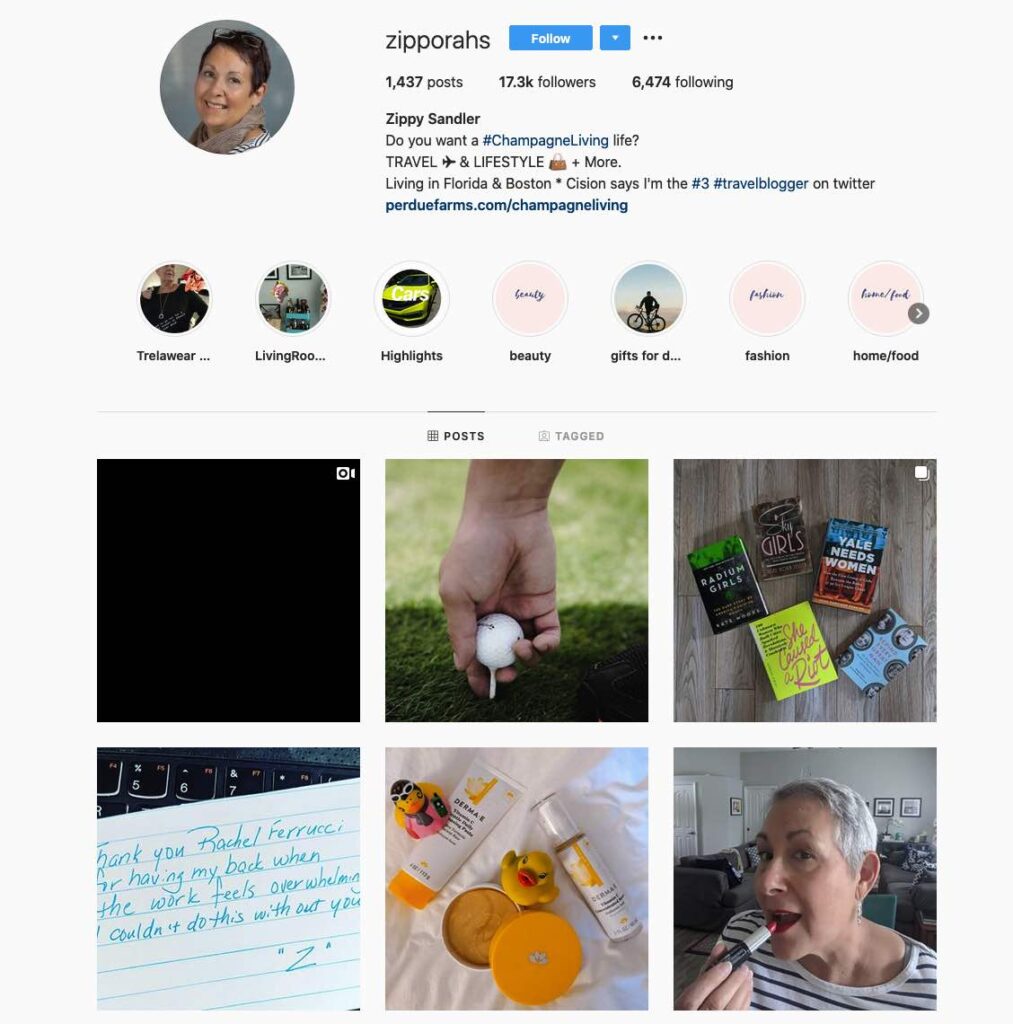 Zippy Sandler on Instagram | Social Media Influencers over 50